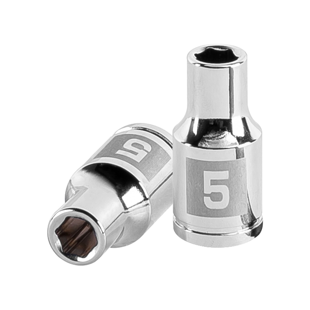 13167 / Dado de 5 mm, 6 puntas, cuadro 1/4', Truper