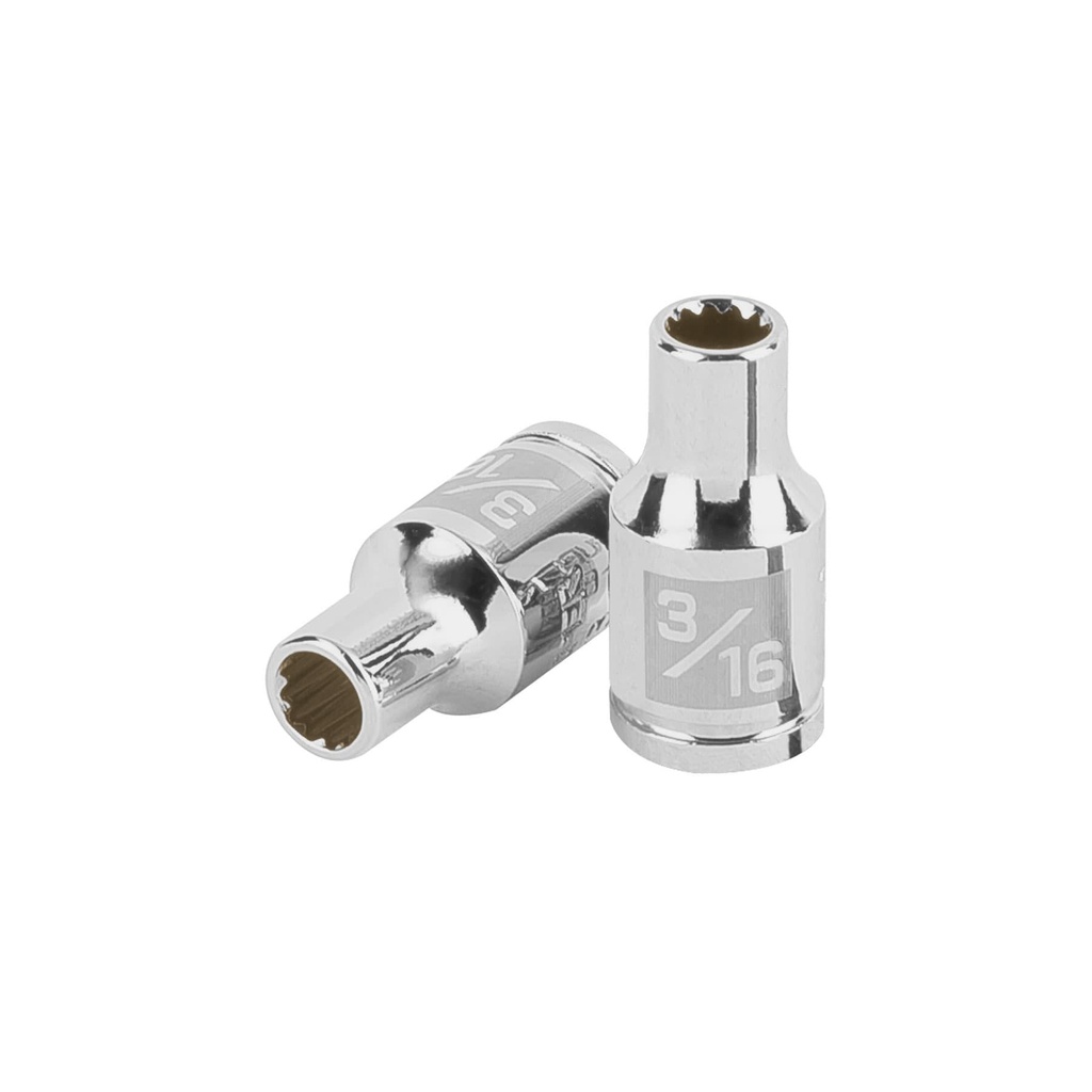 100873 / Dado de 3/16', 12 puntas, cuadro 1/4', Truper