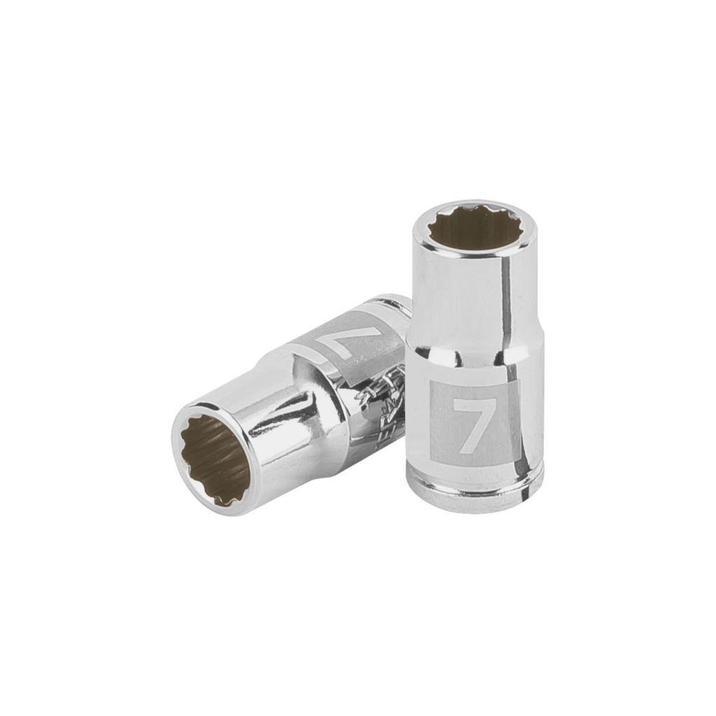 100979 / Dado de 7 mm, 12 puntas, cuadro 1/4', Truper