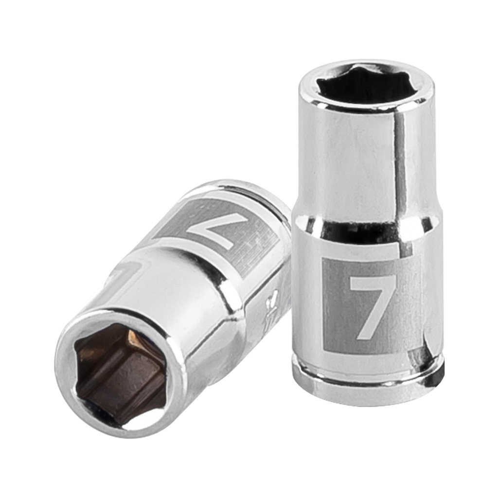 13169 / Dado de 7 mm, 6 puntas, cuadro 1/4', Truper