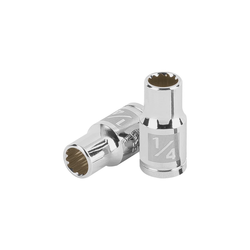 100875 / Dado de 1/4', 12 puntas, cuadro 1/4', Truper