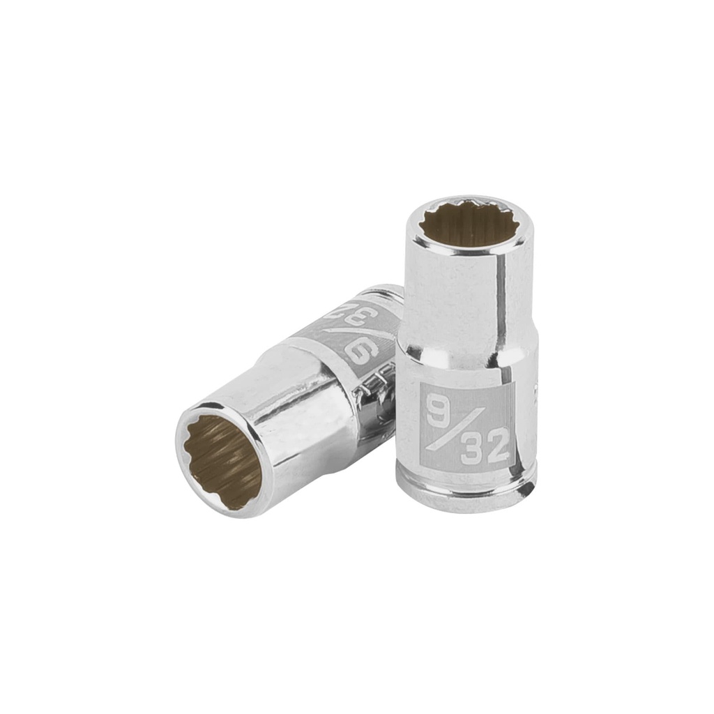 100876 / Dado de 9/32', 12 puntas, cuadro 1/4', Truper