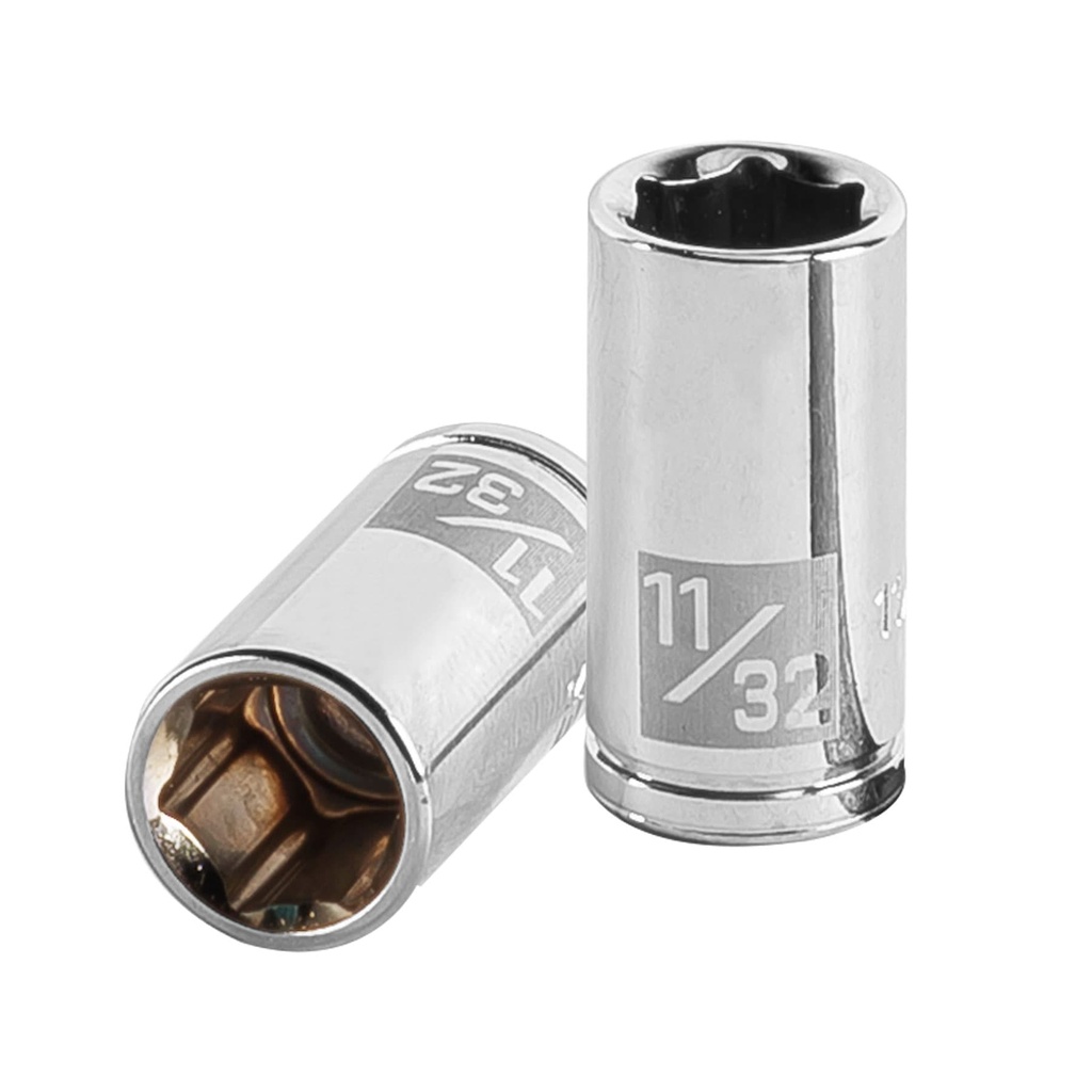 13159 / Dado de 11/32', 6 puntas, cuadro 1/4', Truper