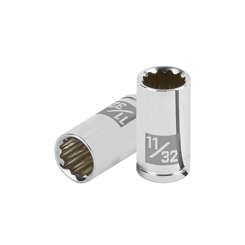 100879 / Dado de 11/32', 12 puntas, cuadro 1/4', Truper