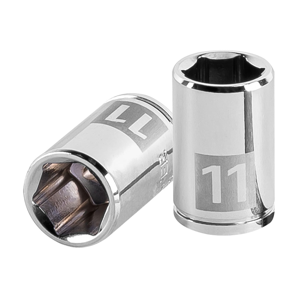 13173 / Dado de 11 mm, 6 puntas, cuadro 1/4', Truper