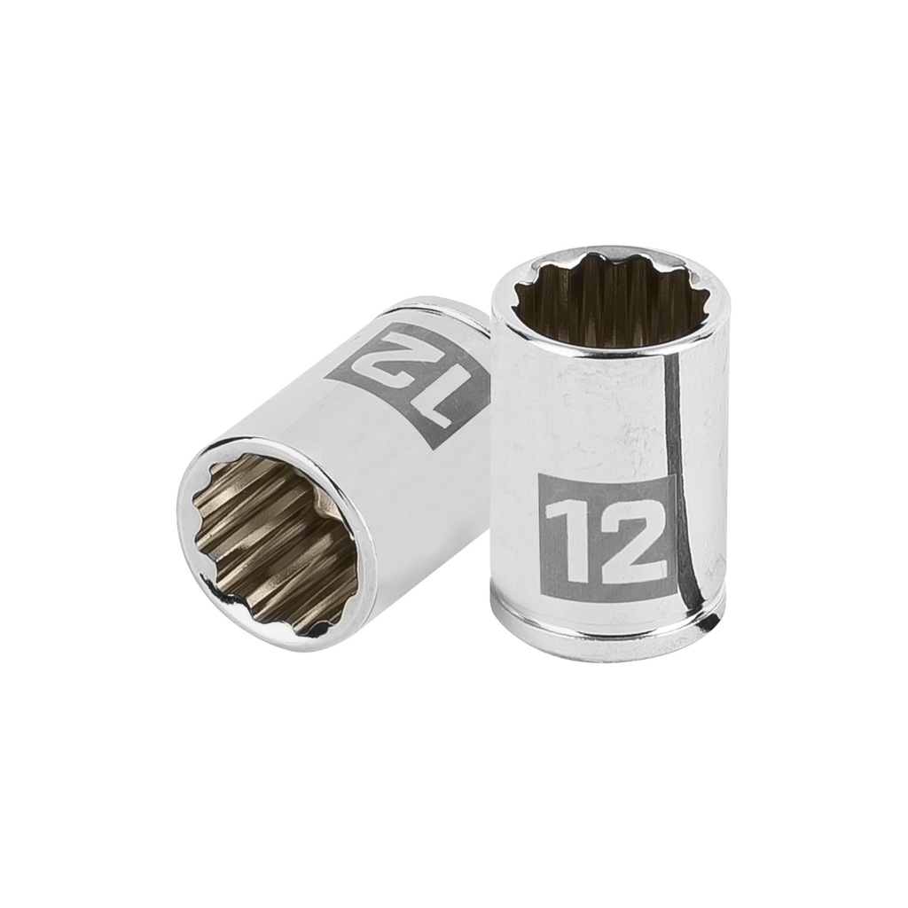 100986 / Dado de 12 mm, 12 puntas, cuadro 1/4', Truper
