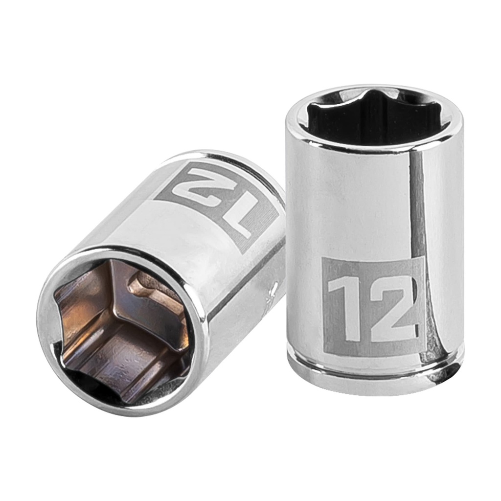 13174 / Dado de 12 mm, 6 puntas, cuadro 1/4', Truper