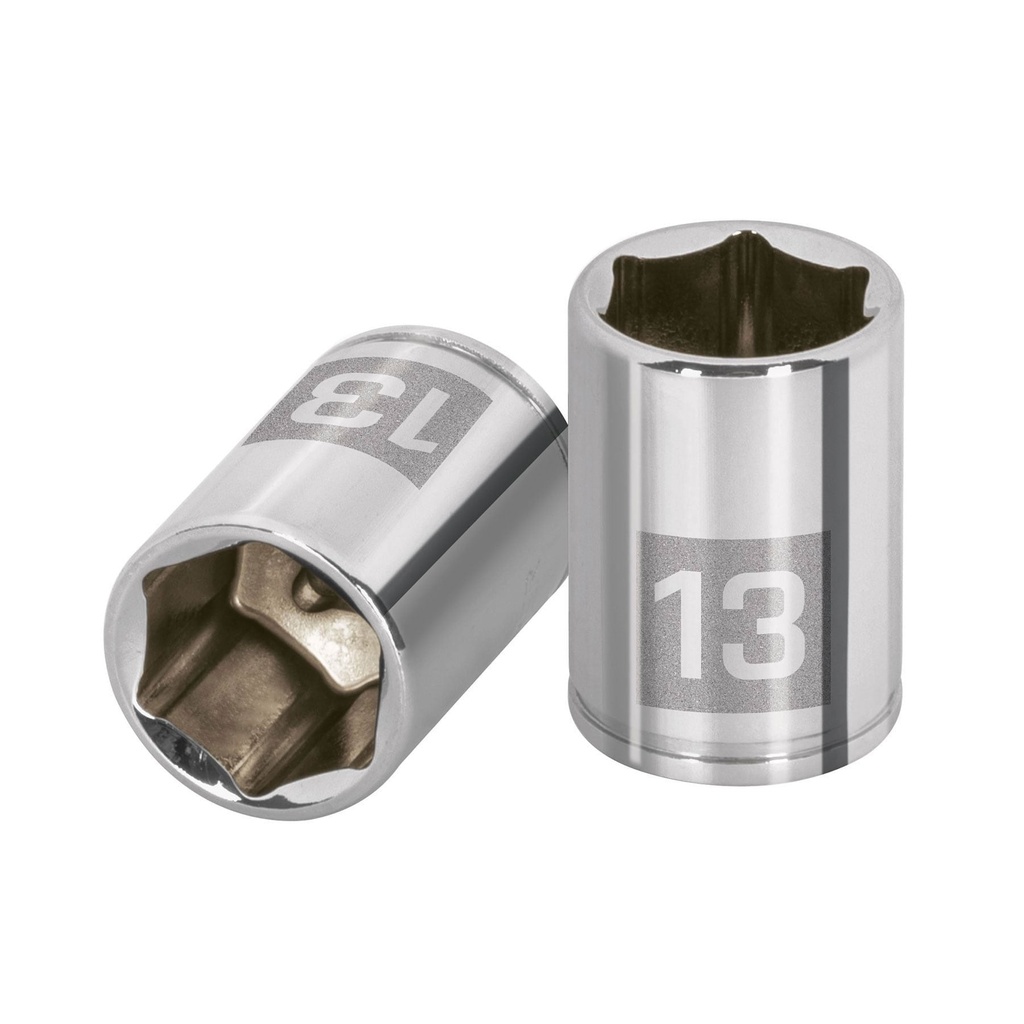 13175 / Dado de 13 mm, 6 puntas, cuadro 1/4', Truper