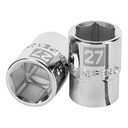 14975 / Dado de 27 mm, 6 puntas, cuadro 3/4', Truper