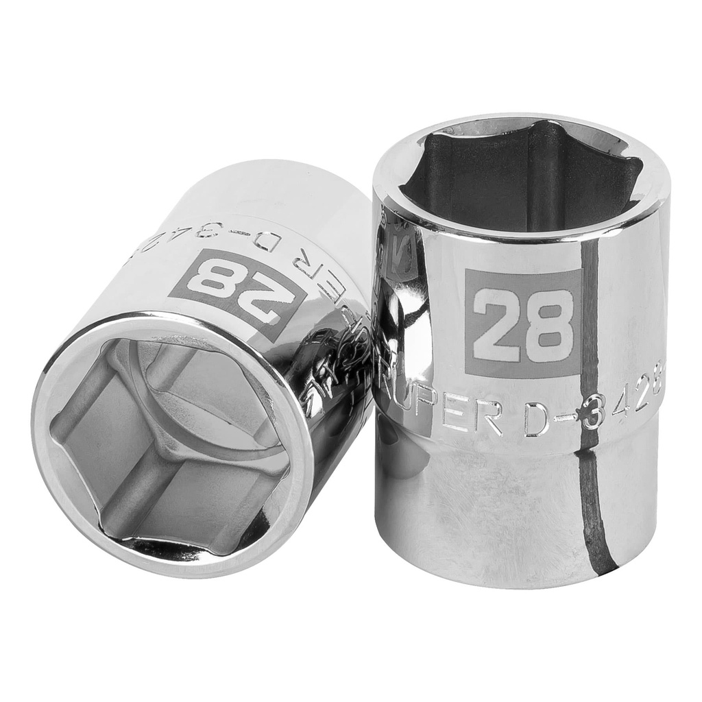 14977 / Dado de 28 mm, 6 puntas, cuadro 3/4', Truper