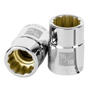13853 / Dado de 15/16', 12 puntas, cuadro 3/4', Truper