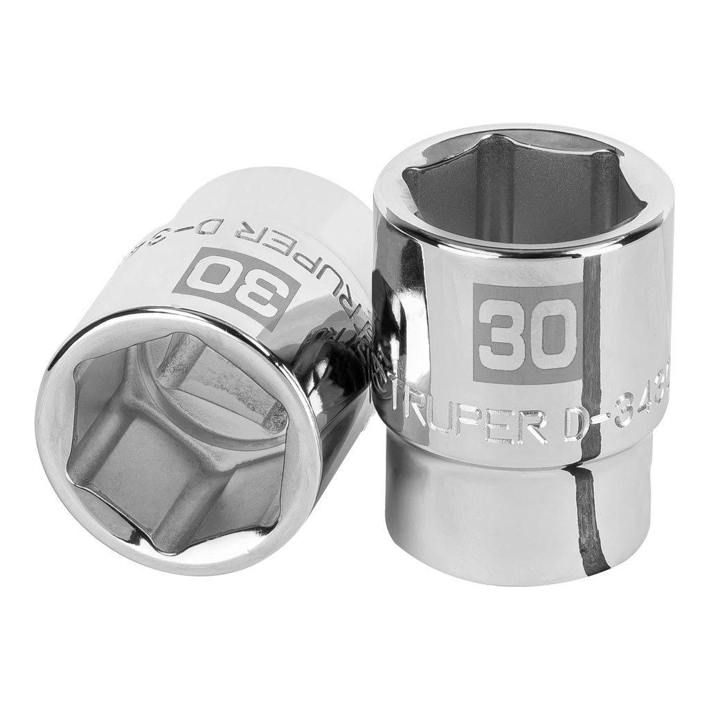 14979 / Dado de 30 mm, 6 puntas, cuadro 3/4', Truper