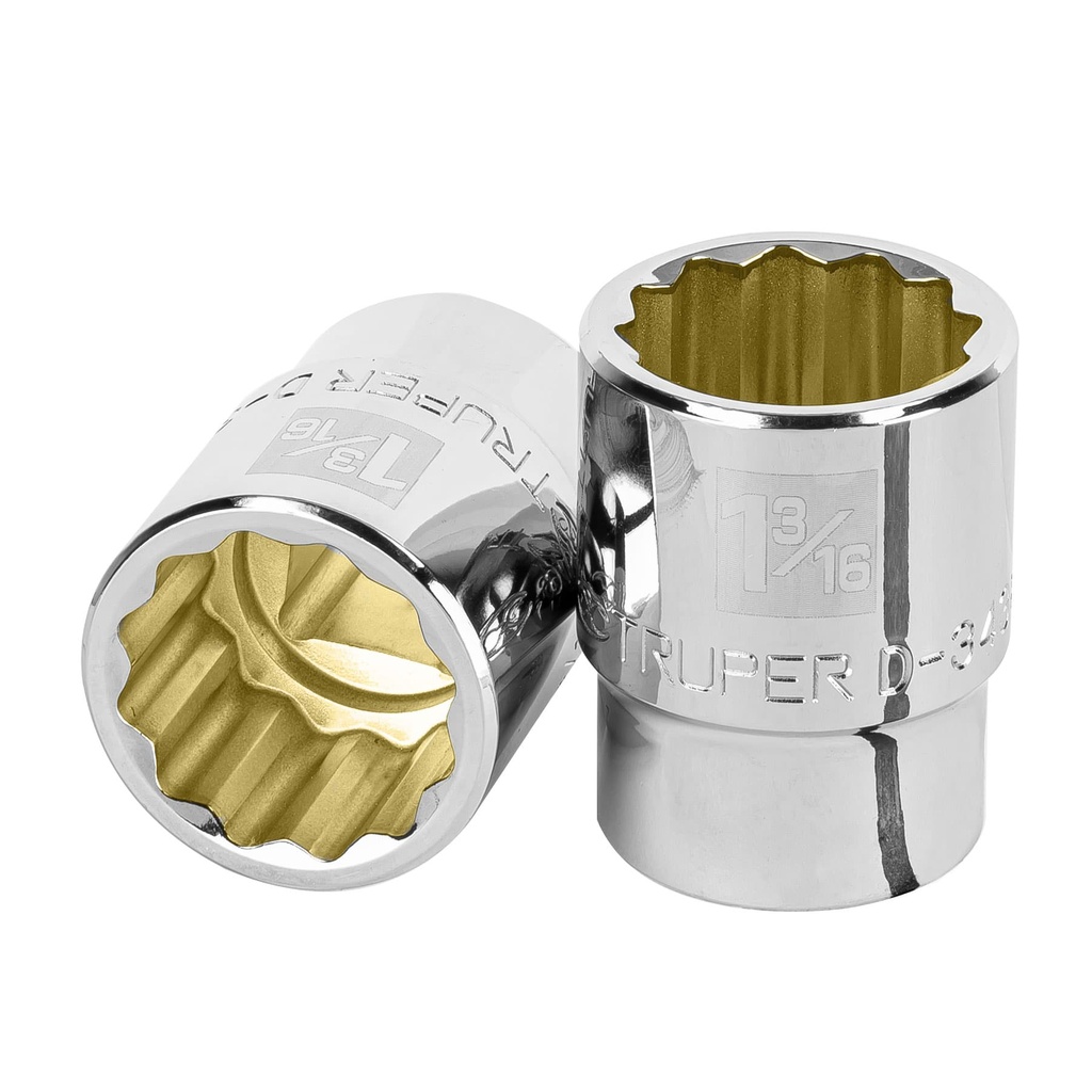 13857 / Dado de 1-3/16', 12 puntas, cuadro 3/4', Truper