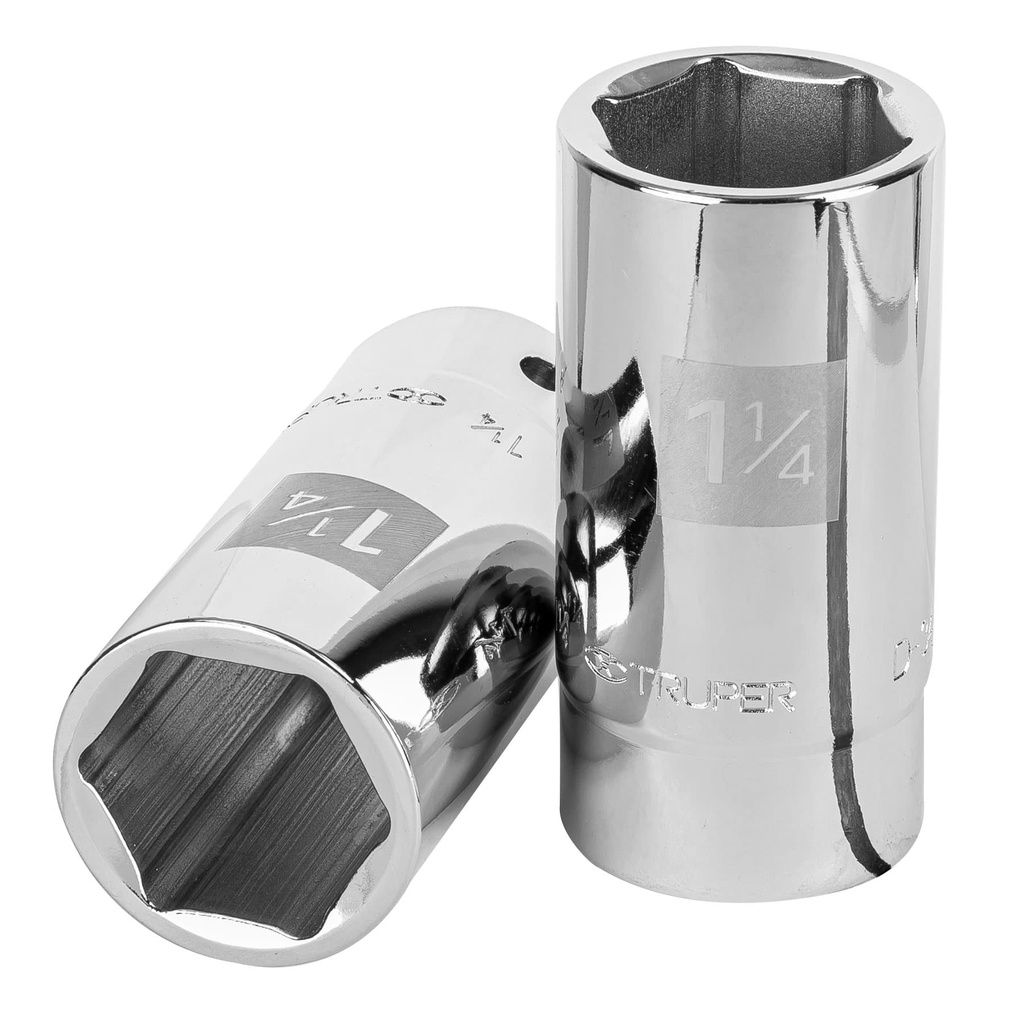 13887 / Dado largo de 1-1/4', 6 puntas, cuadro 3/4', Truper