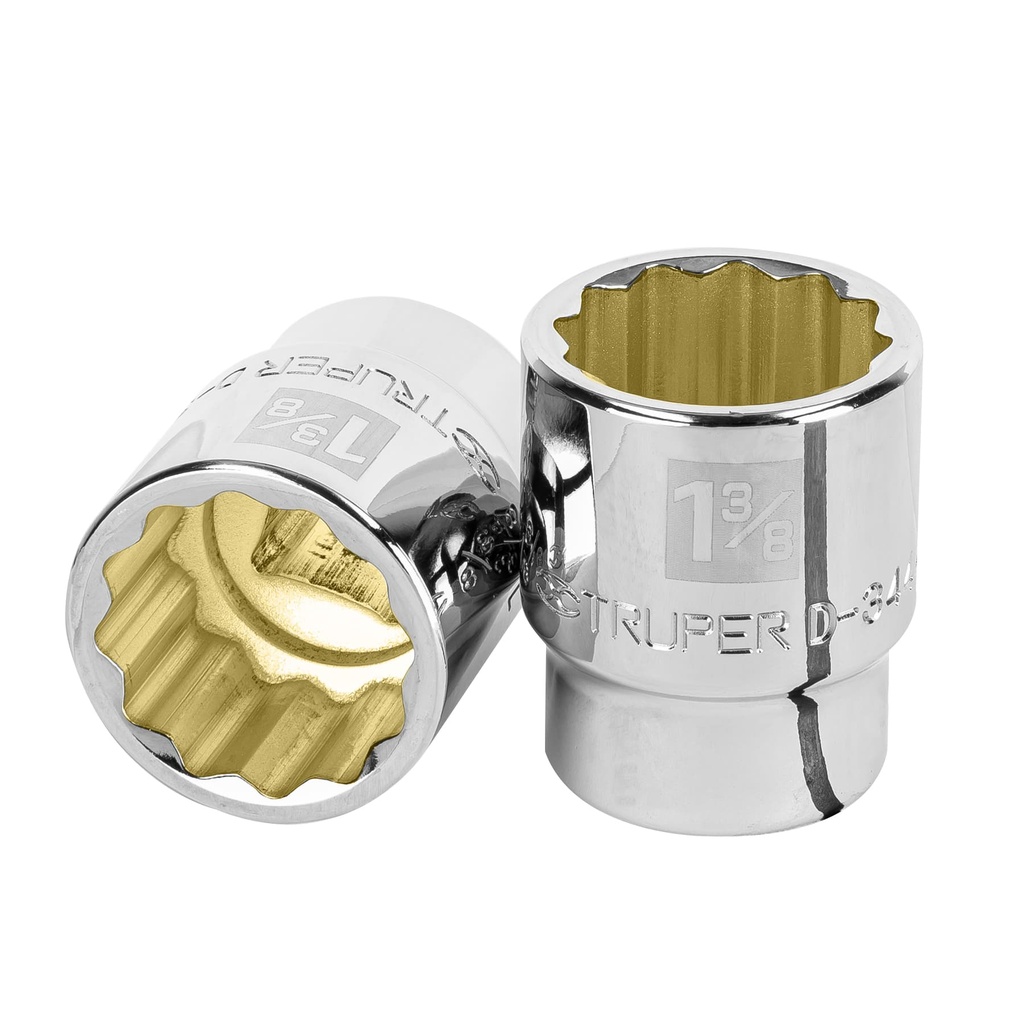 13860 / Dado de 1-3/8', 12 puntas, cuadro 3/4', Truper