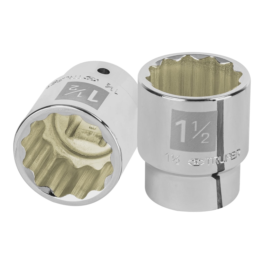 13862 / Dado de 1-1/2', 12 puntas, cuadro 3/4', Truper
