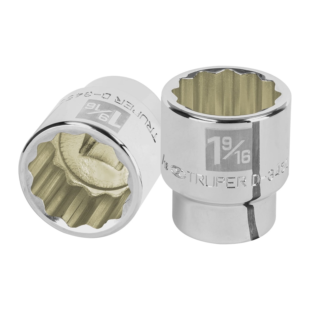 13863 / Dado de 1-9/16', 12 puntas, cuadro 3/4', Truper