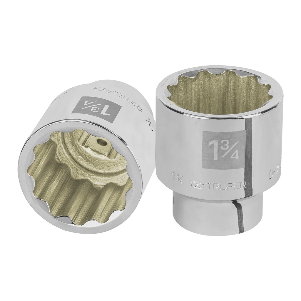 13866 / Dado de 1-3/4', 12 puntas, cuadro 3/4', Truper