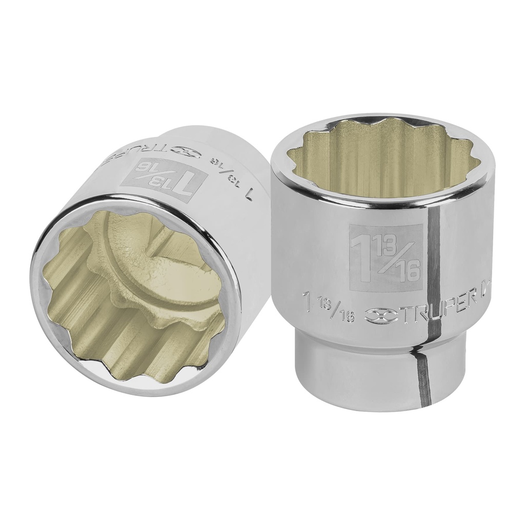 13867 / Dado de 1-13/16', 12 puntas, cuadro 3/4', Truper