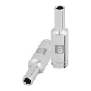 100991 / Dado largo de 6 mm, 6 puntas, cuadro 3/8', Truper