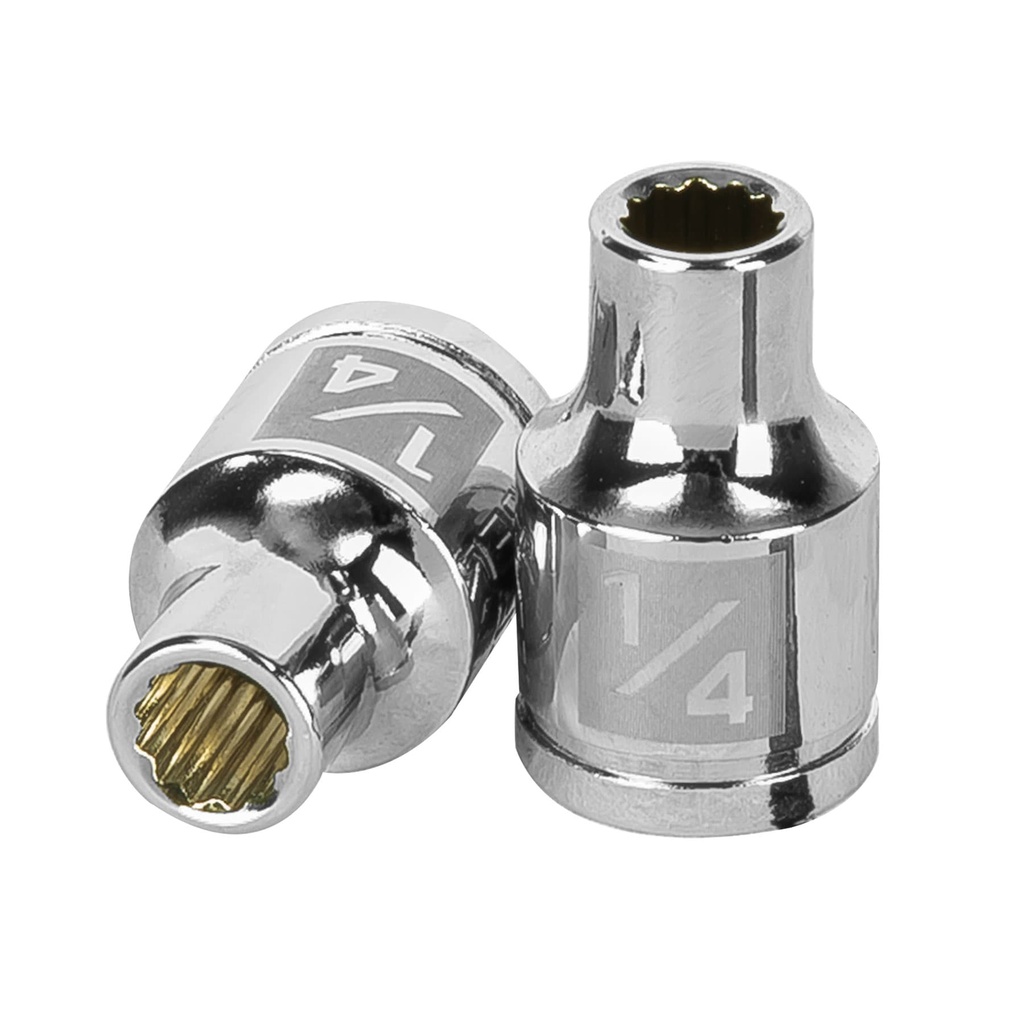 13580 / Dado de 1/4', 12 puntas, cuadro 3/8', Truper
