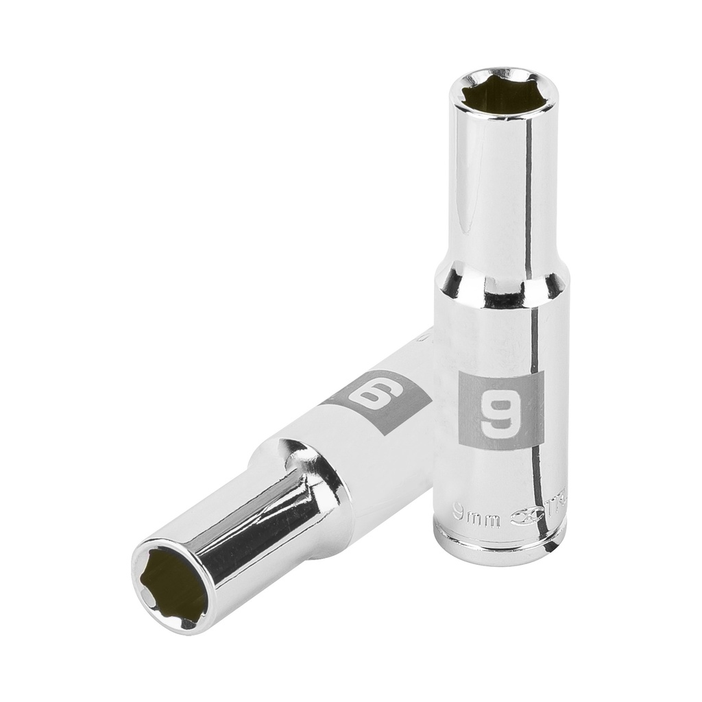 100994 / Dado largo de 9 mm, 6 puntas, cuadro 3/8', Truper