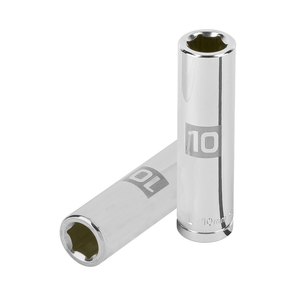 13770 / Dado largo de 10 mm, 6 puntas, cuadro 3/8', Truper