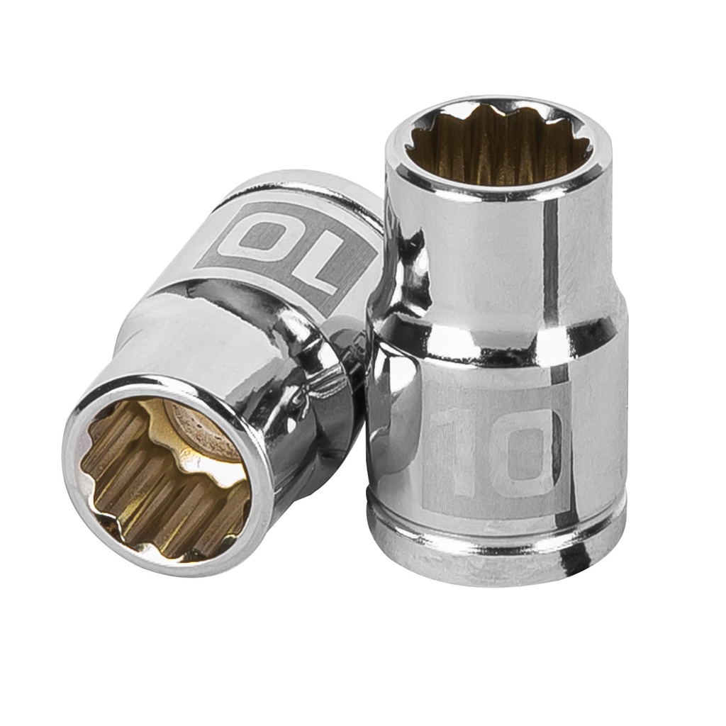 13630 / Dado de 10 mm, 12 puntas, cuadro 3/8', Truper