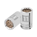 13631 / Dado de 11 mm, 12 puntas, cuadro 3/8', Truper
