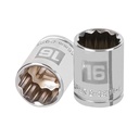 13636 / Dado de 16 mm, 12 puntas, cuadro 3/8', Truper