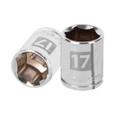 13681 / Dado de 17 mm, 6 puntas, cuadro 3/8', Truper
