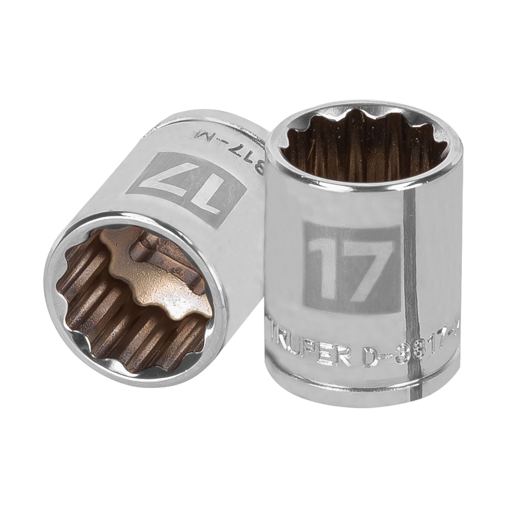 13637 / Dado de 17 mm, 12 puntas, cuadro 3/8', Truper