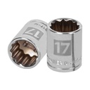 13637 / Dado de 17 mm, 12 puntas, cuadro 3/8', Truper