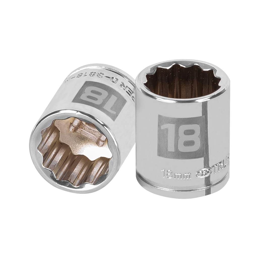13638 / Dado de 18 mm, 12 puntas, cuadro 3/8', Truper
