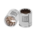 13638 / Dado de 18 mm, 12 puntas, cuadro 3/8', Truper