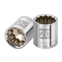 13640 / Dado de 20 mm, 12 puntas, cuadro 3/8', Truper