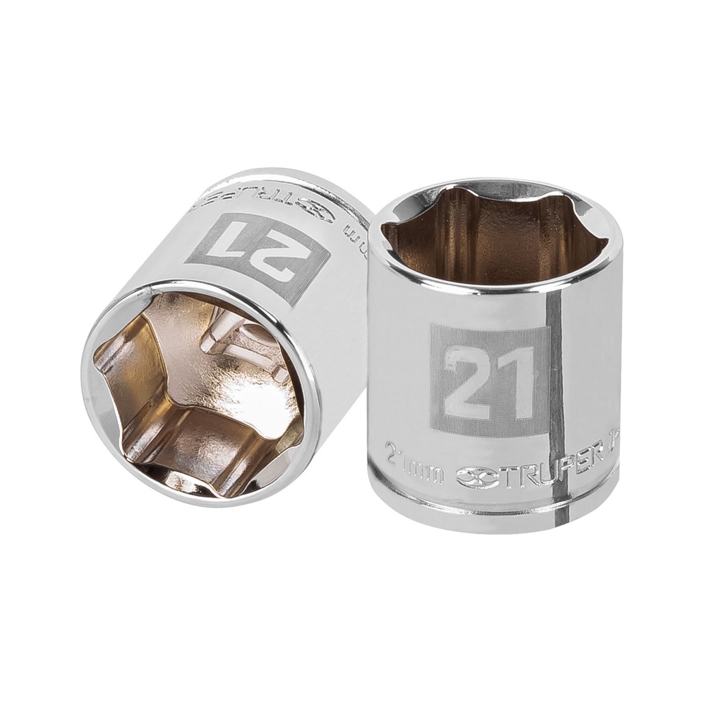 13685 / Dado de 21 mm, 6 puntas, cuadro 3/8', Truper
