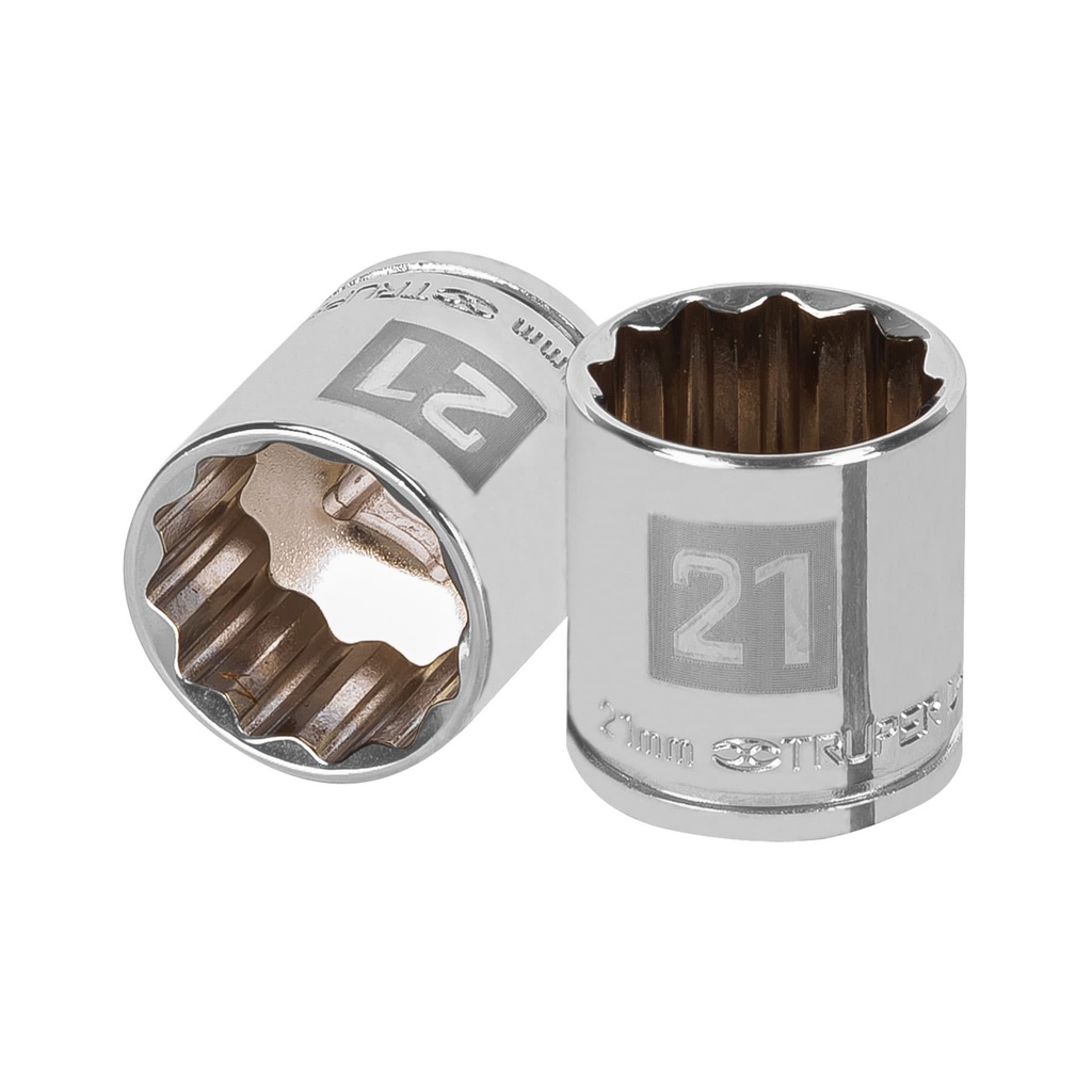 13641 / Dado de 21 mm, 12 puntas, cuadro 3/8', Truper
