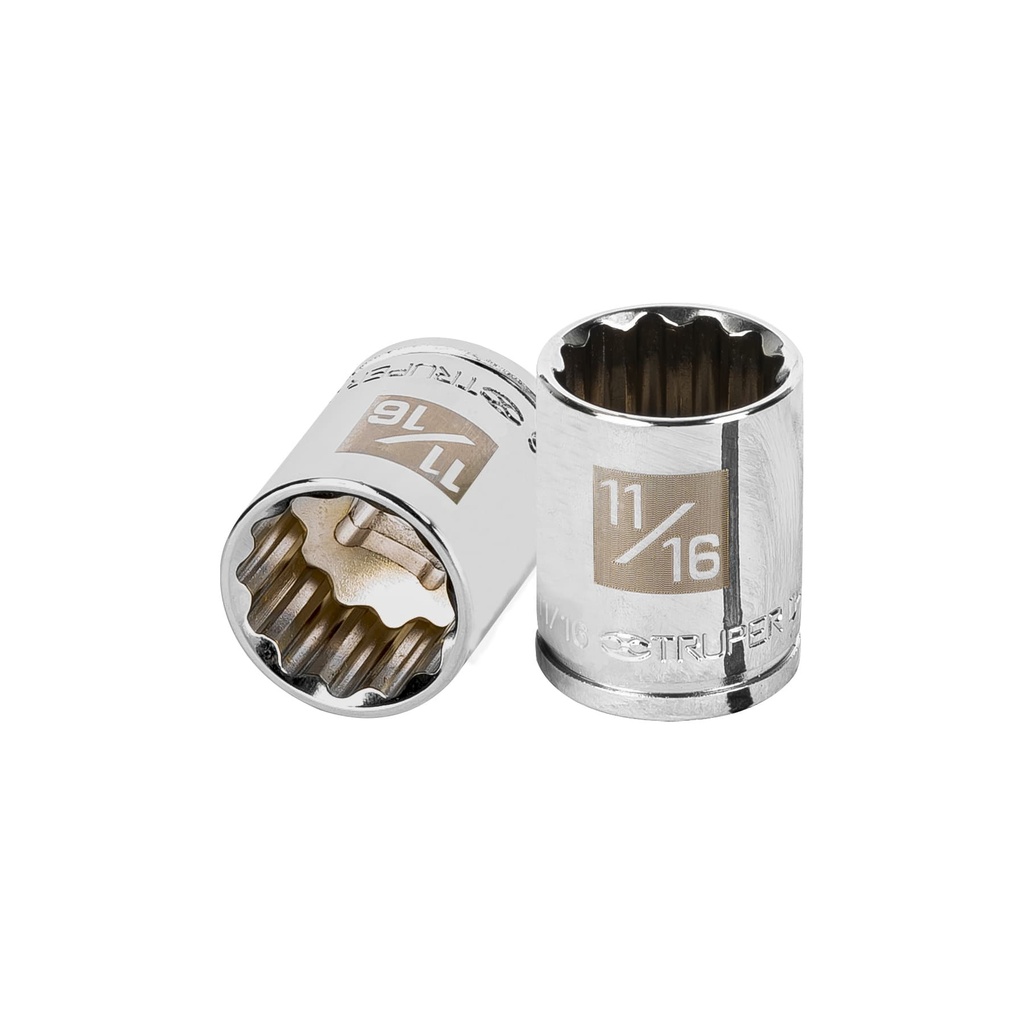 13587 / Dado de 11/16', 12 puntas, cuadro 3/8', Truper