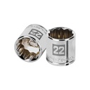 13642 / Dado de 22 mm, 12 puntas, cuadro 3/8', Truper