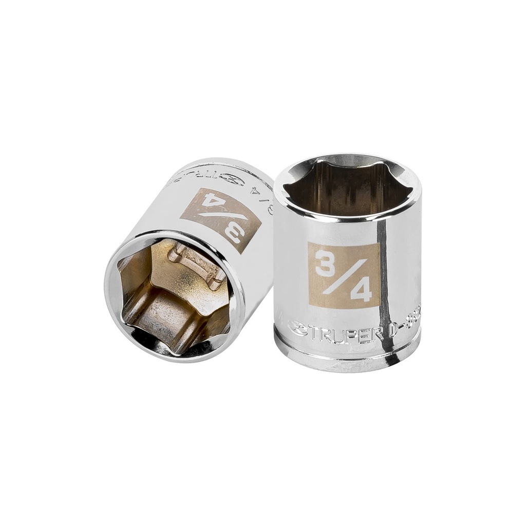 13613 / Dado de 3/4', 6 puntas, cuadro 3/8', Truper