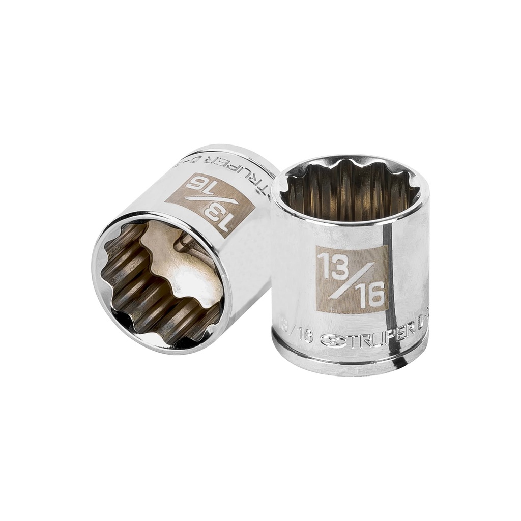 13589 / Dado de 13/16', 12 puntas, cuadro 3/8', Truper
