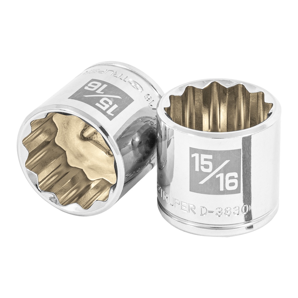 13591 / Dado de 15/16', 12 puntas, cuadro 3/8', Truper
