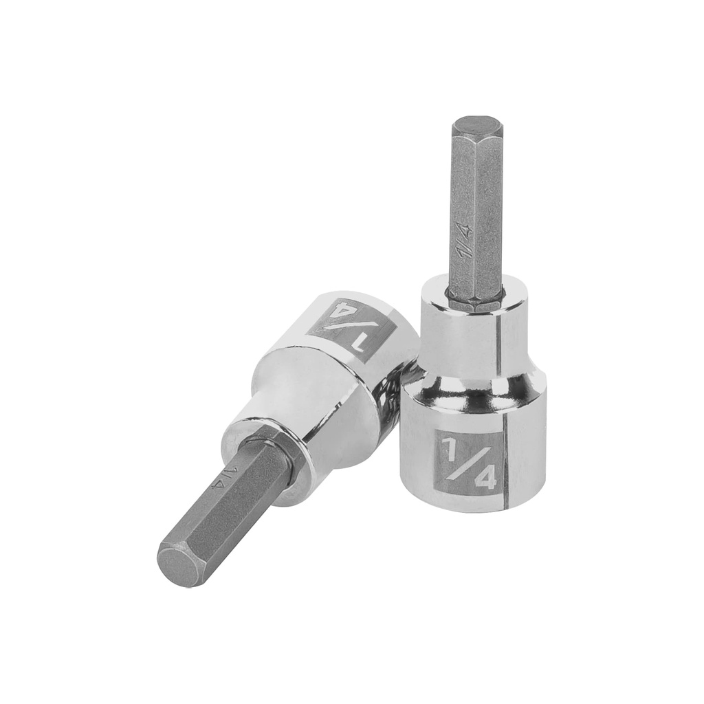 13465 / Dado punta hexagonal de 1/4', cuadro 3/8', Truper