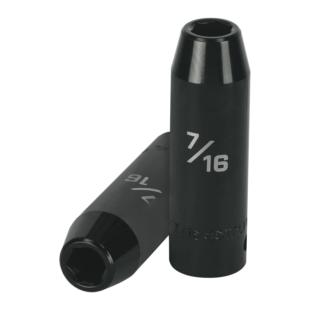 13387 / Dado largo impacto de 7/16', 6 puntas, cuadro 1/2', Truper