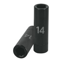 12426 / Dado largo cuadro 1/2' de impacto 6 puntas de 14 mm, Truper