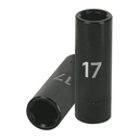 12429 / Dado largo cuadro 1/2' de impacto 6 puntas de 17 mm, Truper