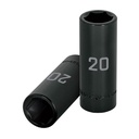 12432 / Dado largo cuadro 1/2' de impacto 6 puntas de 20 mm, Truper