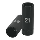 12433 / Dado largo cuadro 1/2' de impacto 6 puntas de 21 mm, Truper