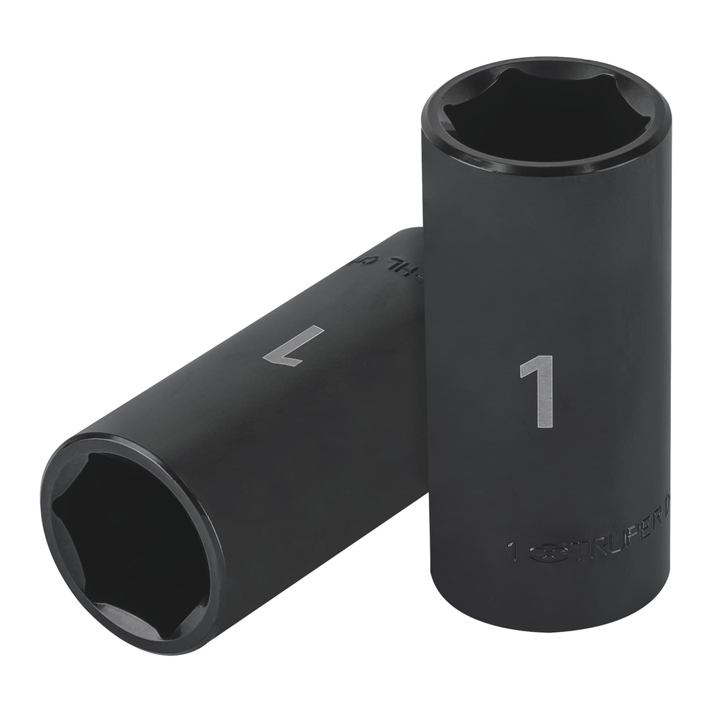 13396 / Dado largo impacto de 1', 6 puntas, cuadro 1/2', Truper